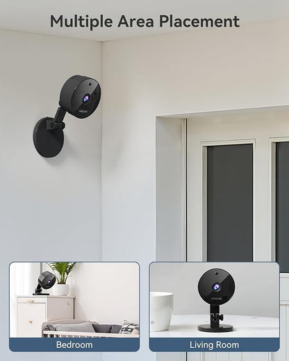 FOSCAM 3K 5MP Security Camera Indoor, 2.4g & 5g WiFi Magnetic Mini Dog/Cat/Pet/Baby Camera, Smart Motion Detection, 20X Zoom, 2-Way Audio, Night Vision, Home Monitor Compatible with Alexa & Google