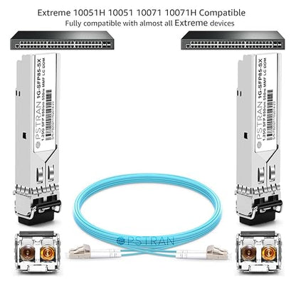 OPSTRAN 1000BASE-SX SFP Optical Transceiver Module Compatible with Extreme 10051H 10051 10071 10071H 850nm 550m DDM Duplex LC MMF 4pcs/Pack