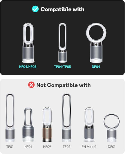 Leemone TP04 Replacement Filter Compatible with Dyson TP04 DP04 HP04 TP05 DP05 Air Purifier, 360° Combi Glass Filter & Activated Carbon Filter, 1 Pack