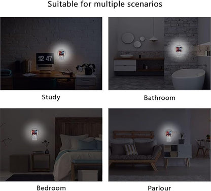 Pigsaly Led Night Light Red Blue Sports Car Checkered Flag Night Light Plug in Wall Lamp Smart Dusk to Dawn Sensor Nightlight Led Lamp Energy Saving Lights Gift for Kids Room Bedroom Bathroom Hallway