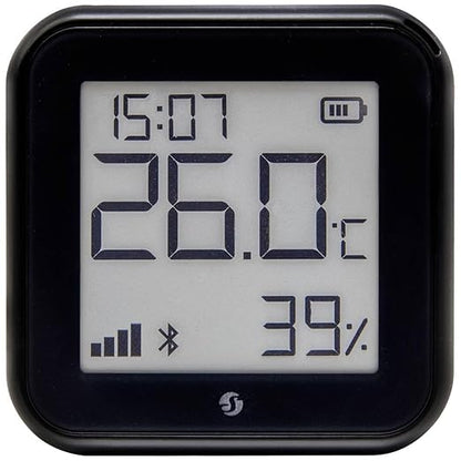 Shelly H&T Gen3 Black | Wi-Fi and Bluetooth Smart Temperature & Humidity Sensor with Remote App Control & Monitoring | Smart Scenes | Notification Alerts | LCD Display | Free Data Storage Export