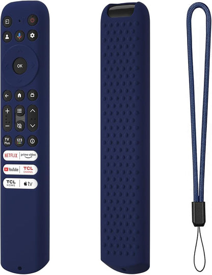 Silicone Remote Cover for TCL RC813 FMB1, Case Sleeve for TCL Remote RC813 FMB1 Protective Sleeve (Dark Blue)