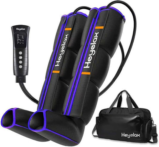 Heyelax Leg Compression Massager for Circulation and Pain Relief FSA, Recovery Boots Sleeve for Fast Therapy, Full Leg Massager as Ideal Gifts for Women Men (Medium)
