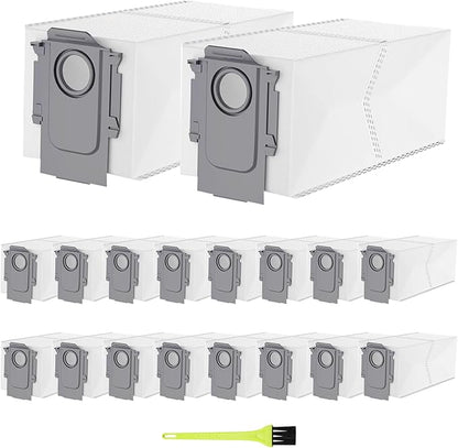 18 Pack Dust Bags for Roborock QRevo/Saros 10R/ S8 MaxV Ultra/Qrevo Pro/Qrevo S/Qrevo Master/QV 35A/Qrevo Curv/Qrevo Edge/Qrevo Slim/Qrevo Plus Vacuum Cleaner, Replacement Vacuum Bags, 3.5L Capacity