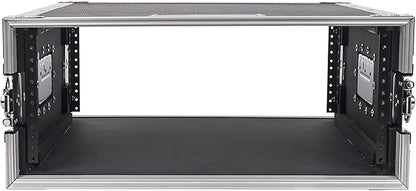 Sound Town 4U PA/DJ Rack/Road Case, 4-Space, with 21" Rackable Depth, Plywood, Metal Ball Corners, Pro Tour Grade Flight Case (STRC-4U)