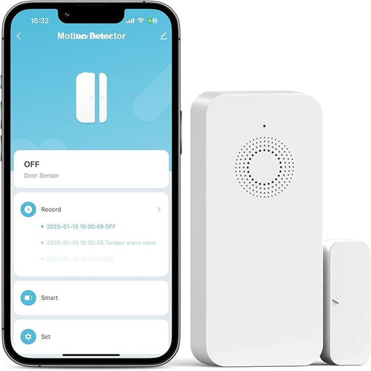 Clouree Security Window and Door Alarm Sensor, Wireless Sensor Door Window Burglar Alarm Door Chimes When Door Opens 5-Level Volume Control Wireless Easy Installation for Home, Garage