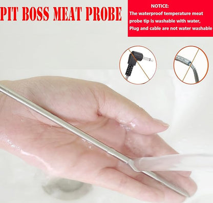 2-Pack Temp Meat Probe Replacement for Pit Boss Pellet Grills and Smokers, 3.5 mm Plug Thermometer Probes ，Compatible with Pit Boss Series Pellet Grill