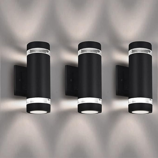 rosykite Outdoor Wall Sconce Exterior Lighting Fixture - ETL Listed,Aluminum Waterproof Wall Mount Cylinder Design - Up Down Light Fixture for Porch, Garage and Patio