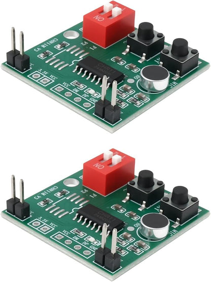 Create idea 2Pcs 35s Recordable Voice Module DIY Sound Recording Chip with LED Indicator Supports External Flash Greeting Card Box Sound Player
