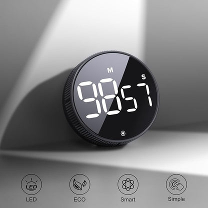BlueSnail Kitchen Timer with LED Digital Display Smart Efficana for Home Classroom Gym Office, Volume and Brightness Adjustable Productivity Timer