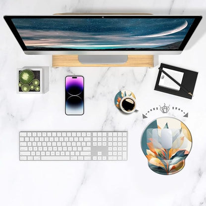 Ergonomic Mouse Pad with Wrist Support,Mouse Pad with Wrist Rest,Relieve Wrist Pain Mousepad Non-Slip Rubber Base,Mouse Pads for Desk,Computers,Laptop,Office,Home,Accessories Aesthetic Art