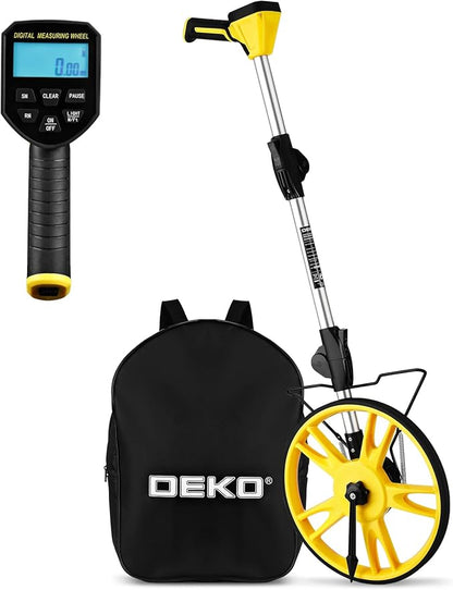 Measuring Wheel: DEKOPRO 4V Digital Measuring Wheel in Feet, 12.5 Inch 99,999Ft/ 99,999M Digital Display Folding Wheel Measurement Roller with Storage Bag