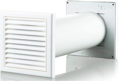 VENTS-US GK 125 MA - Easy to Install 5" Through The Wall Exhaust Fan with 102 CFM - Built to Remove Unpleasant Odors, Fumes, Moisture, and Airborne Pollutants