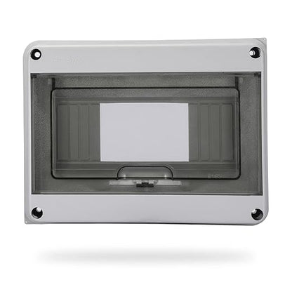 MOLLOM 8 Way Circuit Breaker MCB Distribution Protection Box with DIN Rail, IP65 Waterproof,for Indoor and Outdoor