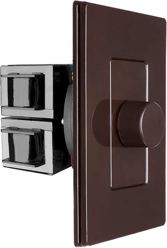 OSD Audio 300W Sleek, Modern, Minimalist Design in Wall Volume Control, Rotary Knob Brown Impedance Matching SLK300