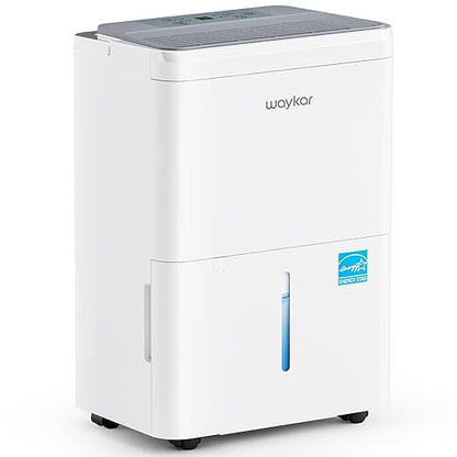 Waykar 2000 Sq. Ft. Energy Star 2025 Dehumidifier for Basement & Home, Adjusts from 15% RH With Drain Hose, Ultra Quiet 35 dB for Bedroom & Bathroom