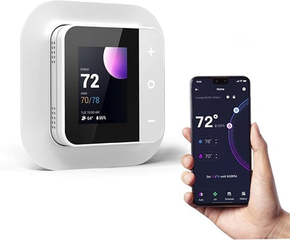 vine Smart Thermostat for House, WiFi Thermostats for Home Compatible with Alexa and Google Assistant, 7day x 8period Programmable, Energy Star Certified, C-Wire Required
