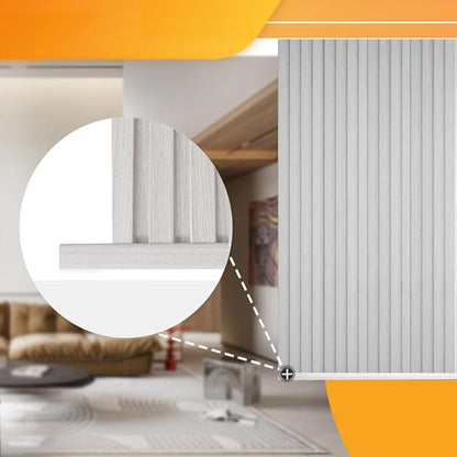 OUZUGIE 8-Pack 57 Inches, WPC Slat Wall Panel Trim,Corner Guard for Low Grille (Grey)