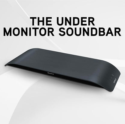 BlueAnt Soundblade Under-Monitor Soundbar, 120W 2.1 Channel Desktop Speaker with USB-C & Bluetooth 5.3 for PC, Mac, Gaming, Music and Streaming, Charcoal