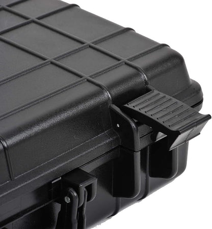 MEIJIA Portable Waterproof Protective Case,Hard Camera Case,Customized Fit Foam Inserted, Elegant Black,Fit for Camera, Equipments, Lens,Drones(Black)