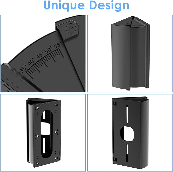RIOVO Adjustable 30 to 55 Degree Doorbell Angle Mount Compatible with Ring/Blink Video Doorbell/Battery Doorbell, Replacement Angle Adjustment Adapter Mounting Bracket Wedge Kit
