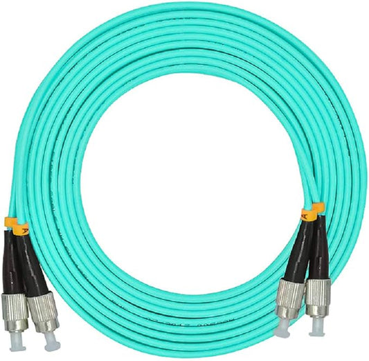 Jeirdus 2Meters 6ft Duplex 50/125 10G OM3 Multi-Mode Fiber Optic Cable Jumper - FC to FC Optical Patch Cord