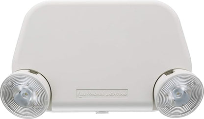Lithonia Lighting Basics Low Profile Emergency Light, LED Emergency Lights for Business, Ceiling or Wall mount, White Thermoplastic, 120/277V Dual Voltage, Remote Capacity (EU2L REM M12)