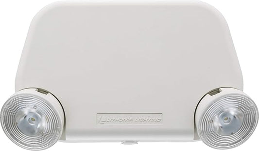 Lithonia Lighting Basics Low Profile Emergency Light, LED Emergency Lights for Business, Ceiling or Wall mount, White Thermoplastic, 120/277V Dual Voltage, Remote Capacity (EU2L REM M12)