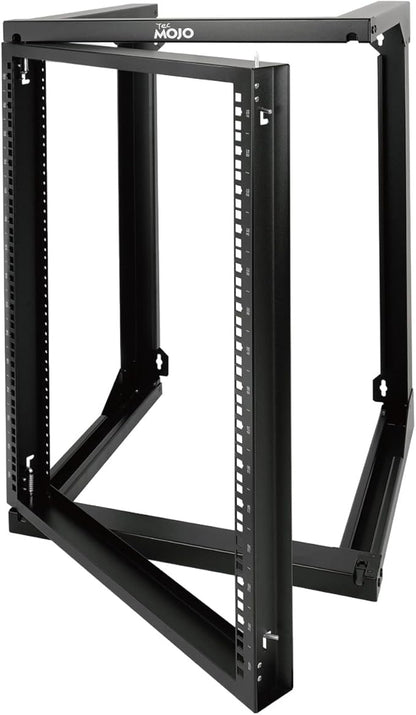 Tecmojo 15U Server Rack with Swing Gate, 15U Rack for 19inch Computer/AV/Data/IT/Media Equipment, Wall Mount Server Rack with 18inch Depth, Square&Tapped Holes