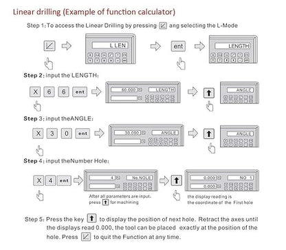 Mill Lathe Digital Readout DRO Display 3 Axis 5µm Precision 250mm+400mm+350mm Linear Scale for Drill EDM (10"+16"+14")