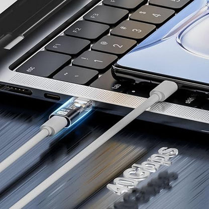chenyang USB C Connector USB4 Type C 240W Power 40Gbps Data 8K Video Extension Connector Adapter Transparent with LED