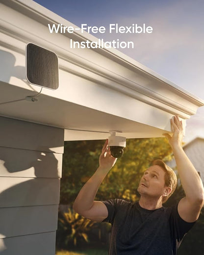 eufy Security SoloCam S340 4-Cam Kit (HomeBase S380), Solar Security Camera, Wireless Outdoor Camera, 360° Pan and Tilt Surveillance, No Blind Spots, 2.4 GHz Wi-Fi, No Monthly Fee