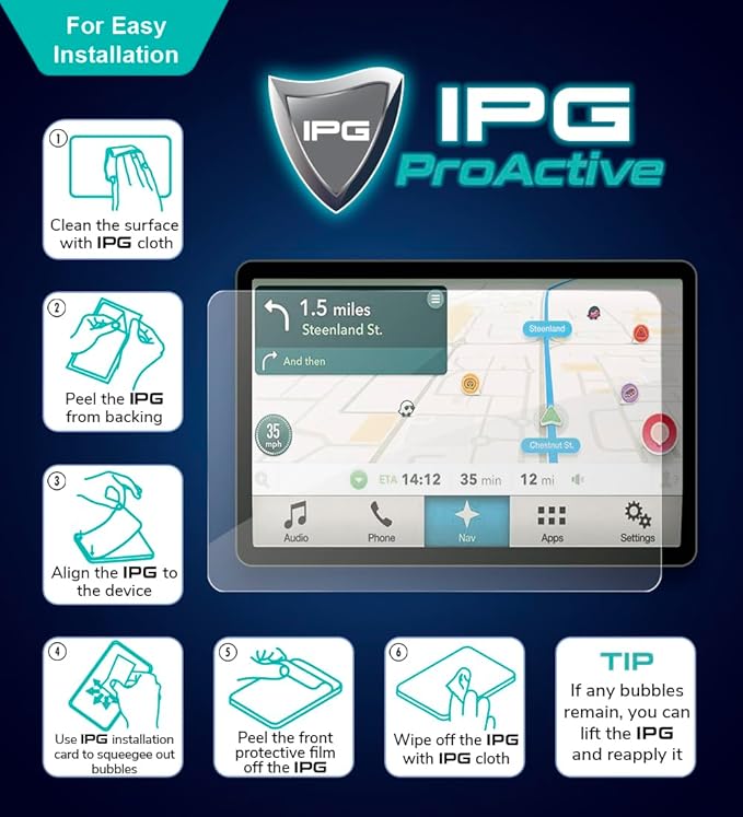 IPG ProActive Made for Snap on SOLUS+ Scan Tool 8 Inch Display 9H Hardness Screen Protector Nano Ceramic Film Ultra Responsive High Clarity Anti Scratch Smudge & Shock Proof Guard for Solus