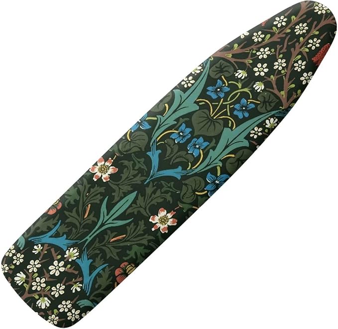 ZCFYGDX William Morris Ironing Board Cover Nylon Buckle Fastening Easy to Install Iron Decor Covers Standard with Elastic Edge Scorch Resistant Protective Covers for Iron Board 14x45 Vintage Print