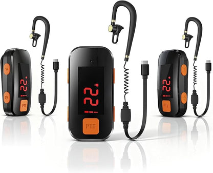 3 Pack Mini Walkie Talkies, Waterproof Small Walkie Talkies Two Way Radio with Earpieces for Outdoor, Restaurants, Hiking, Baseball, Hospital, Tourism, Adults