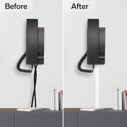 Rubber Bond TV Cord Hider Cable Protector - Strong Self Adhesive Wall Cord Cover Cable Hider - Low Profile Cable Management Wall Cord Concealer Cable Raceway
