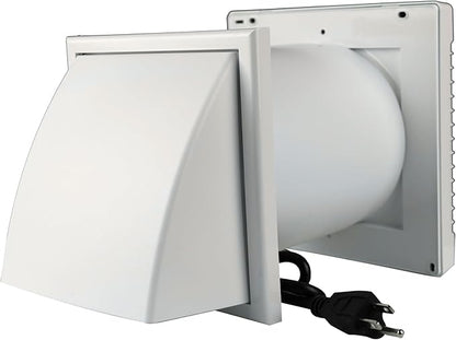 VENTS-US GK 150 MA-MV KIT – Easy to Install 6" Through The Wall Exhaust Fan with Exterior Backdraft Hood, 176 CFM – Removes Moisture, Harmful Fumes, Humidity, Odors, and Common Indoor Air Contaminants