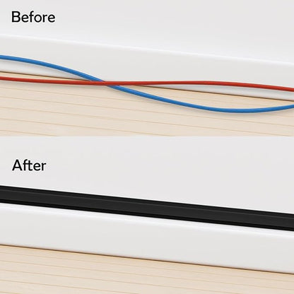 Rubber Bond TV Cord Hider Cable Protector - Strong Self Adhesive Wall Cord Cover Cable Hider - Low Profile Cable Management Wall Cord Concealer Cable Raceway