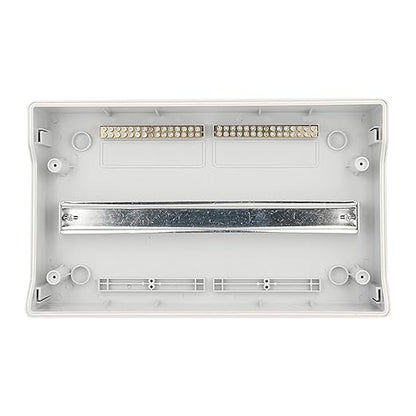 Mollom 18 Way Power Distribution Box with Bus Bars and Din Rail for Miniature Circuit Breaker MCB, Waterproof IP66.Padlock Available for Indoor and Outdoor Use