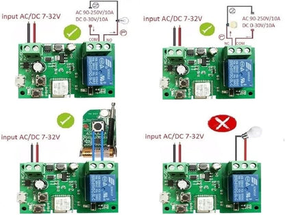 MHCOZY WiFi Wireless Smart Switch Relay Module for Smart Home 5V 5V/12V，Ba applied to access control, turn on PC, garage door (12V)