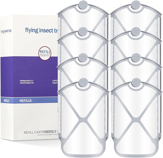 Husaco Flying Insect Trap Refills & 8 Cartridges, Compatible with M364A Refill (8 Cartridges)