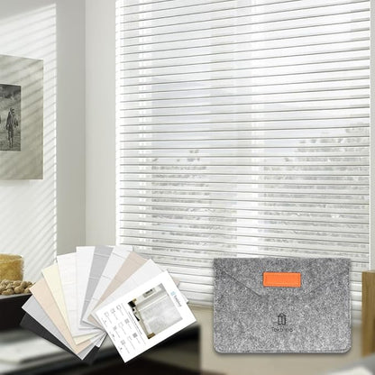 Tokblind Motorized Sheer Shade with Remote Control, Electric Roller Blinds Compatible with Alexa via Hub, Rechargeable Smart Window Shade (Multicolor Sheer Fabric Samples)