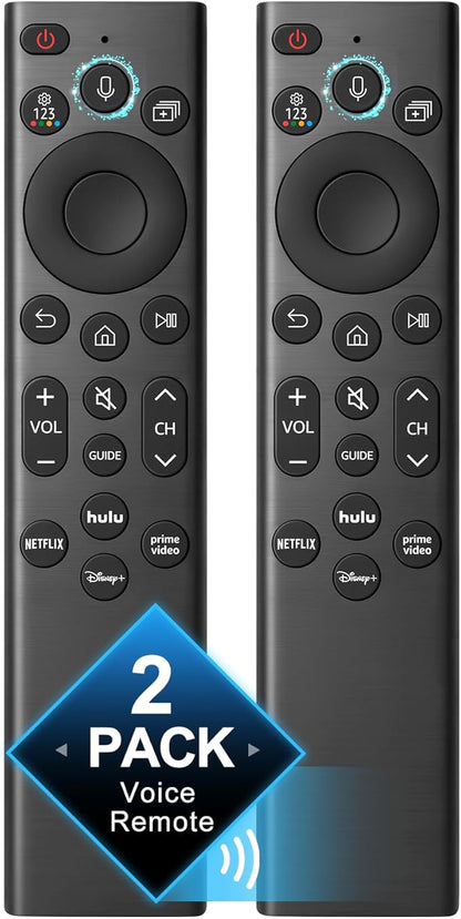 【2 Pack】 Voice Remote Replacement for Samsung-TV-Remote-Control, Compatible with All Samsung Frame Neo QLED UHD 4K 8K Series Smart TVs with Voice Control and 2-Year Warranty