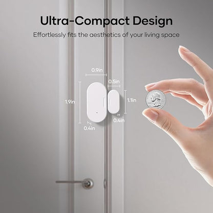 Zigbee Door Sensor 4 Pack, Mini Smart Door Sensor, Home Automation, Kid Safety, Compatible with SmartThings, Alexa, Home Assistant, Aeotec, Hubitat, Homey with Build-in Zigbee Hub, Hub Required