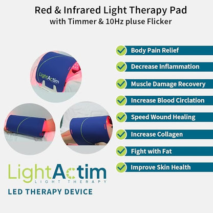 2 Modes Light Pad Skin Care Treatment Device,Facial Wrinkles for Anti Aging Pains Mode to Release and Improve the Muscle and Joint Pain