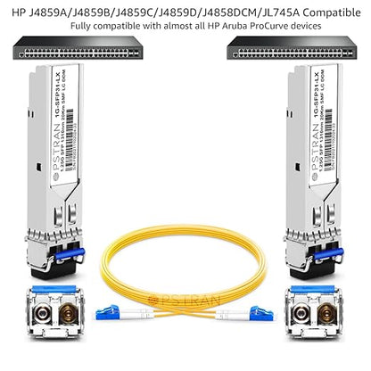 OPSTRAN 1000BASE-LX/LH SFP Optical Transceiver Module Compatible with HPE Aruba J4859D J4859DCM JL746A ProCurve J4859C J4859B J4859A 1310nm 20km DDM Duplex LC SMF