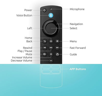 Replacement-Remote-Control Compatible with All Fire-Omni-Series for Insignia-Pioneer-Hisense Smart TV and Voice Cube Remote TV FireStick(HD/4K/4K Max/Lite/4K Select/Plus)