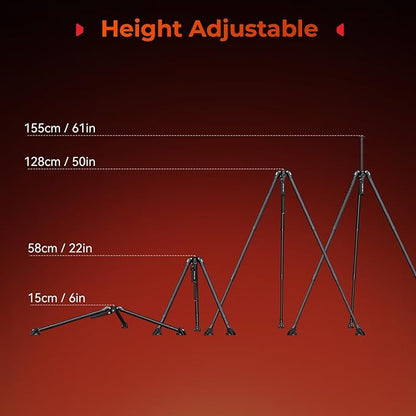 SmallRig x Potato Jet Tribex Hydraulic Carbon II Tripod Fast Extend Camera Travel Tripod, Low Angle Photograph to 5.9in/15cm, Max Height 61in/155cm, Weight 5.7lbs, Load up 55lbs -5756