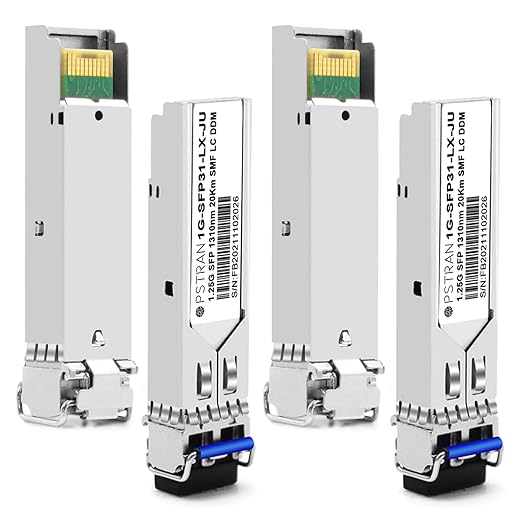 OPSTRAN 1000BASE-LX/LH SFP Optical Transceiver Module Compatible with Juniper QFX-SFP-1GE-LX EX-SFP-1GE-LX SRX-SFP-1GE-LX 1310nm 20km DDM Duplex LC SMF 4 Pack