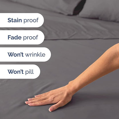 Full XL Bed Sheets - Extra Long Extended Full Sheet – Luxurious, Easy-Fit Sheet Set - Fits between 8” to 16" Deep Pockets, 54" x 80" for Full XL Mattresses - Ideal for Extra Long Full Beds